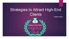 Heather Picken | Strategies to Attract High-End Clients