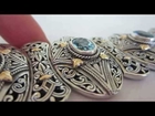 Phillip Gavriel 18k Gold & Sterling Silver Blue Topaz Bracelet Close Up