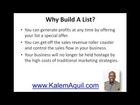 Kalem Aquil Marketing Tip - Why & How To Build A List