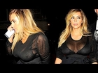 Kim Kardashian Showing Her Nips in Ripped Shirt - Paris Fashion Week