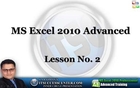 MS Excel Advanced Training Lesson2