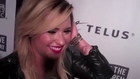 Demi being interviewed by KiSS 92.5 Headcam at We Day 2013