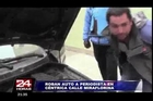 VIDEO: A plena luz del día le roban el carro a periodista en Miraflores