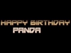 Happy Birthday panda