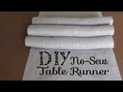 DIY No Sew Burlap Table Runners DIY Wedding / Home Decor
